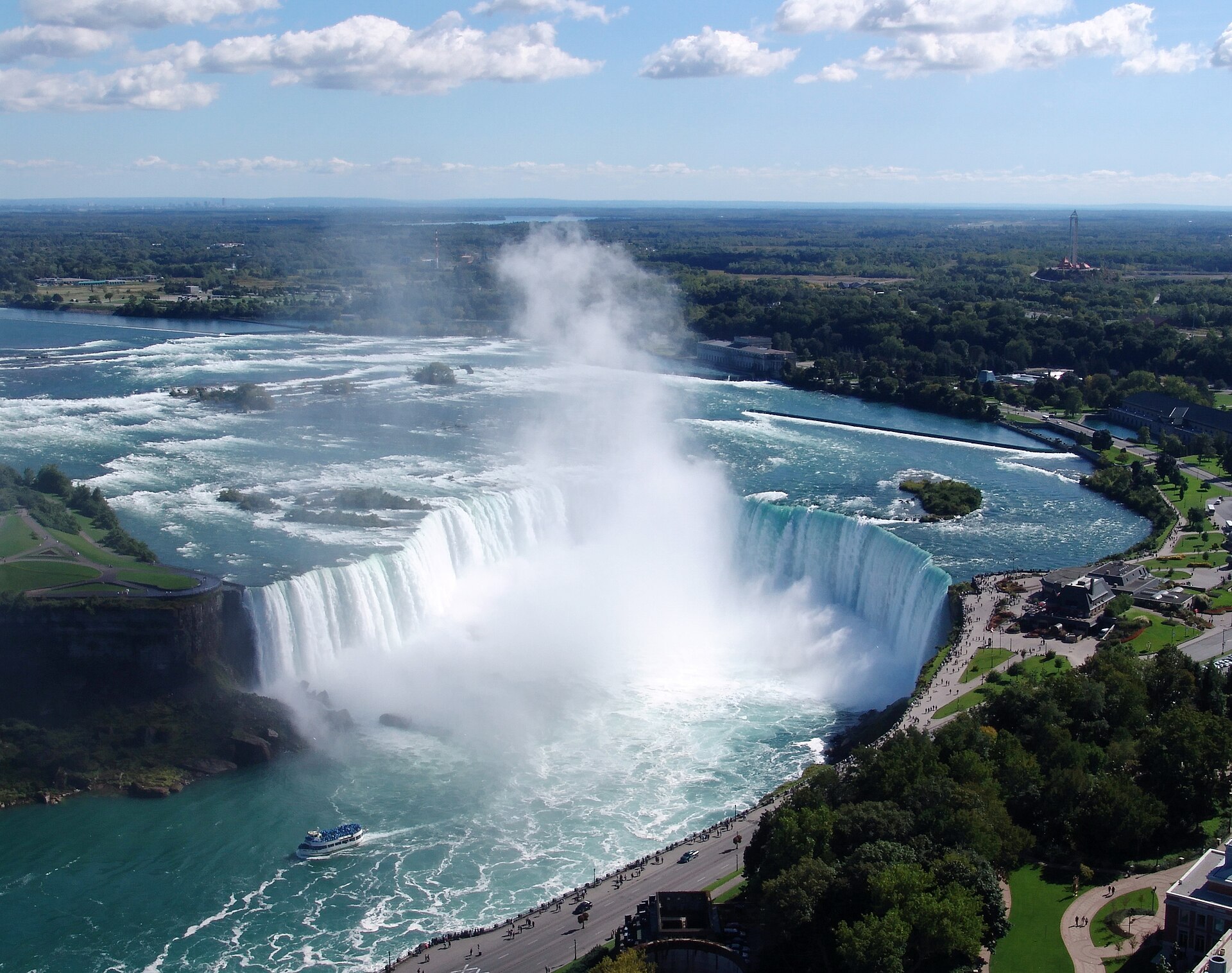 Horseshoe Falls at Niagara seen from above